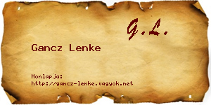 Gancz Lenke névjegykártya